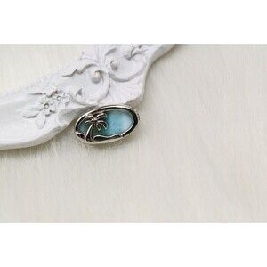 LARIMAR NECKLACE, CURB Chain Necklace, Larimar Gemstones, 925 Sterling Silver